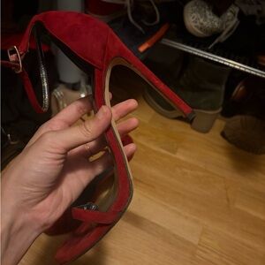 Stuart Weitzman Burgundy Suede Heels